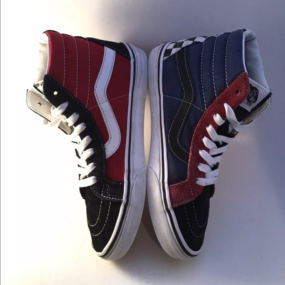 Vans SK8 Hi Size 5 Skate Multi-Color Checker